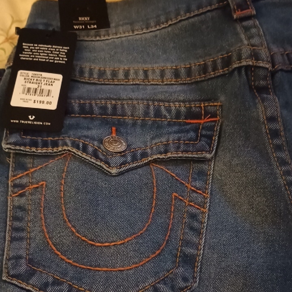 Mens True Religion Blue Straight Men's Jeans